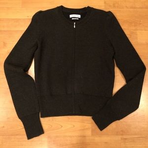 Isabel Marant Etoile Puff Sleeve Zip Up Cardigan